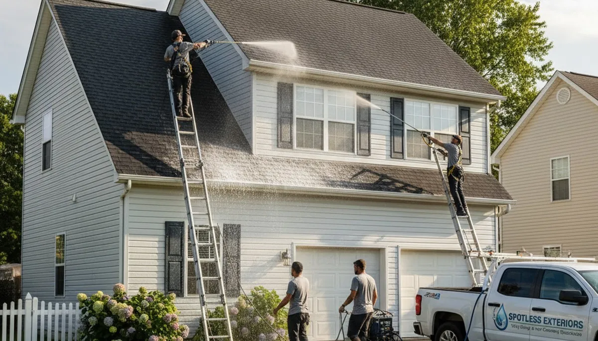 Roof cleaning and vinyl siding maintenance in Vancouver WA by Next Level Exteriors